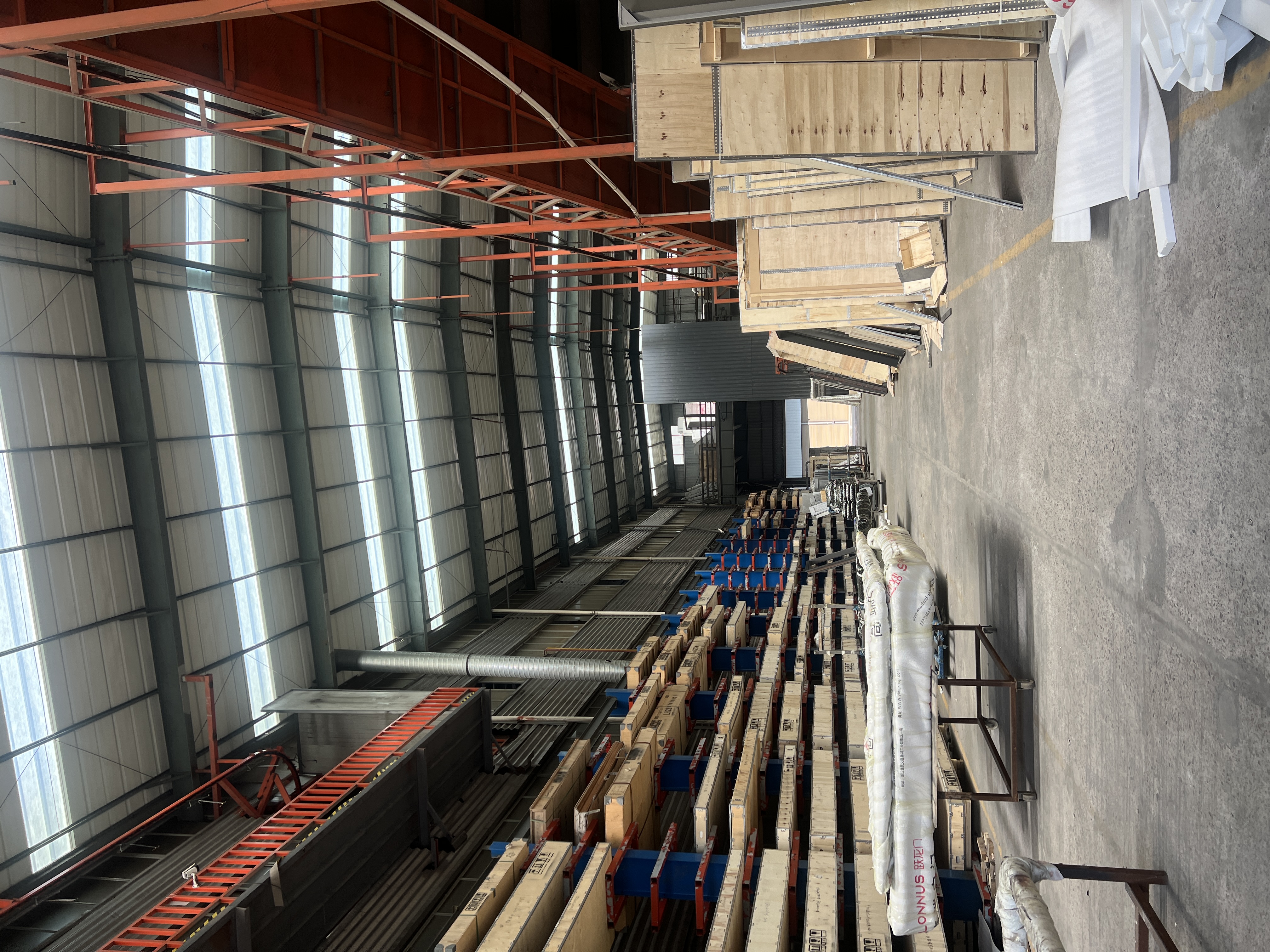 Factory storage and material handling area